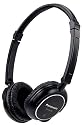 Panasonic RP-HX70E-K Slim Lightweight Headphone with Auto Rewinding Cord Fold Flat Design