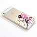iPhone 5 Case,iPhone 5S Case, LUOLNH Perfect Fit Angel Girl Flower Fairy Design Pattern painting TPU Clear Transparent Protective Back Cover Case Protector Skin Case Cover for iPhone 5/ 5s