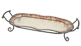 Kitchen & Housewares : Danya B MN952 Large Glas Tray on Stand L:24 Inch, W:9 Inch