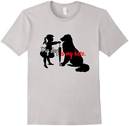 Men's My dog is my hero Medium Silver