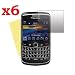 6 PACK SCREEN PROTECTOR GUARD FOR BLACKBERRY BOLD 9700