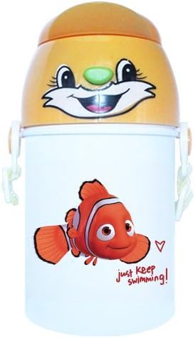 NuWaWa Amercian Cartoon Finding Nemo Logo Custom Kid's Water Bottle 12 OZ/350 ML Mom's Good Choice(Gold)