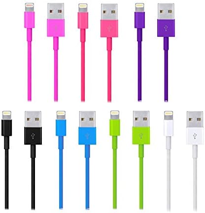 Madsave 3ft/1m 8 Colors 8 Pin to USB Data Cable Charger Cord For iPhone 6 6 Plus 5 5S 5C iPad 4 Air Mini 2 (8 pcs RAINBOW)