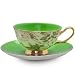 Satin Shell Green Bone China Tea Cup and Saucer & Gift Box