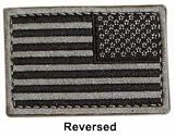 Matrix Velcro U.S. IFF Flag Patch - Reversed. (Black)
