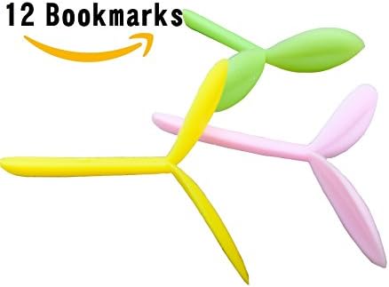 12 Pieces Set of Natural Beauty Sprout Bookmarks with 3 Colors (Pink,Yellow and Green) By Ni Brothers