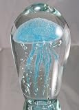 Murano Handcraft Huge Light Blue Jellyfishs in Glass Art Sculpture