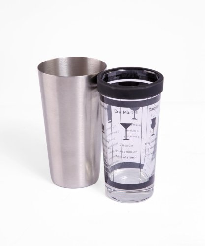 Oenophilia Stainless Steel & Glass Boston Shaker 16 oz reviews