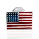 Sterling Silver American Flag Pin