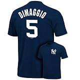 New York Yankees Joe DiMaggio BIG Cooperstown Name & Number T-Shirt - Navy XX Large