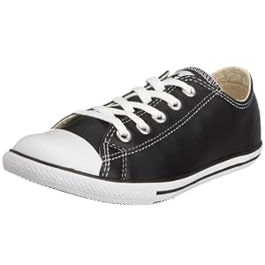 Converse Slim Chuck Taylor Low Top Shoes in Black Leather (113937)