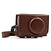MegaGear MG1174 Canon PowerShot SX740 HS, SX730 HS Ever Ready Leather Camera Case with Strap - Dark Brown