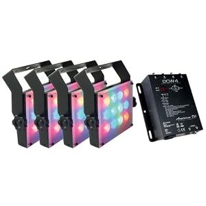 American DJ CW12 System LED Color Mixing Wash System With Cables and Controller by 