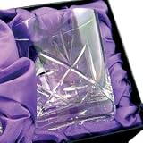 from pmc Personalised Pair of Cut Crystal Whisky Tumblers - Whiskey Glasses