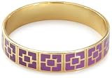 Trina Turk Jewelry "Palm Springs Block Classics" Enamel Brick Purple and Gold Plated Bangle