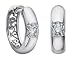 Jewelry : Diamond Huggie Hoop Earrings 1/10 ctw in White Gold