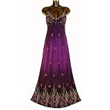 Evening Party Dress Maxi Empire Style Long Cocktail Dress Purple Plus Size 10-24'