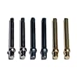 6 Metal Cribbage Pegs - 2 Brass/2 Silver/2 Black