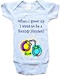 WHEN I GROW UP I WANT TO BE A BOUNTY HUNTER - BigBoyMusic Baby Designs - White, Blue or Pink Onesie / Baby T-shirt