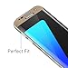 Galaxy S7 Edge Screen Protector, JETech Tempered Glass Full Screen Screen Protector Film for Samsung Galaxy S7 Edge (Gold)