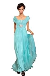 A-line Chiffon Sleeveless Beaded Pleated Mesh Embroidered Prom Dress/Party Dress 