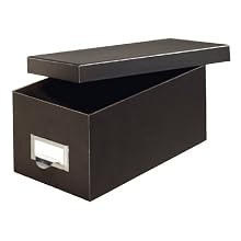 Globe-Weis Fiberboard Index Card Storage Box, 3x5 Inches, Solid Black, (3X5BLA)