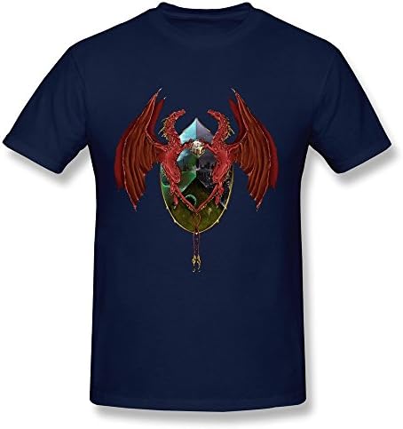 Men Dark Dragon Logo Of Wow Tshirts Round NeckSize M Navy