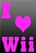 I Love Wii (Pink) Video Game Poster Print - 13x19