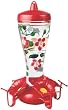 Birdscapes 453F-2 10-Ounce Hand Painted Glass Hummingbird Feeder