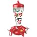 Garden Jewels 453F-2 Ten Ounce Hand Painted Glass Hummingbird Feeder