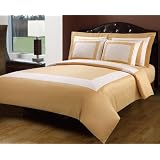 10-PC Gold and Ivory California King size Hotel Down Alternative Bed in a bag Comforter... by made Royal tradition