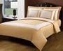 10-PC Gold & Ivory Queen size Hotel Down Alternative Bed in a bag Comforter set including a Duvet set+ sheet set+ down alternative comforter By sheetsnthings