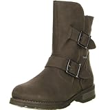 KLONDIKE Damen Winterstiefel Lederstiefel braun, Größe:41;Farbe:Braun