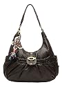 (Chocolate/ Denim) Scoop Shoulder Bag - Nica 'Rowan'