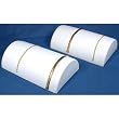 2 White Leather Half Moon Bracelet Showcase Display Stands