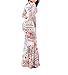 Sexy Womens Vintage Long Sleeve Bodycon Evening Gown Mermaid Maxi Dress