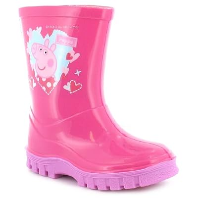 Girls Pink Peppa Pig Pvc Wellington Boots - Pink - UK 4-10