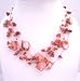 COral & Shell Multistring Necklace Red Beads Coral Shell Necklac (BRAND NEW)
