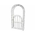 Siena Garden 657187 Rosenbogen Kensington, mit Tor, antik braun,  120x230cm