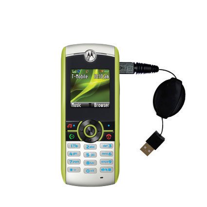 Retractable USB Cable for the Motorola W233 Renew with Power Hot Sync and Charge capabilities - uses Gomadic TipExchange Technology