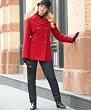 Kenneth Cole Plus Size Refined Wool Pea Coat