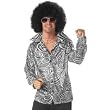 Groovy Disco Shirt and Wig for Men (Sunglasses, Necklace, Shoes, Pants not included)