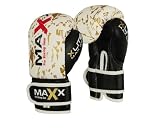 Maxx white/Gold Kids junior boxing gloves Rex leather 4oz - 8oz