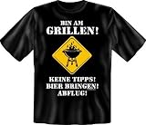 Produkt-Bild: Witziges Grill T-Shirt = bin am Grillen = Gr&ouml;&szlig;e L, schwarz
