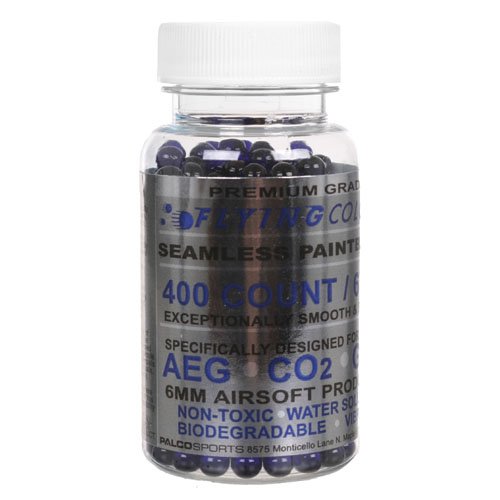 Flying Colors 400ct Seamless Airsoft Paintballs - 6mm - Blue