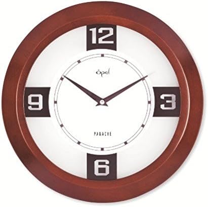 Opal Round Wooden Clock Color: Dark Brown