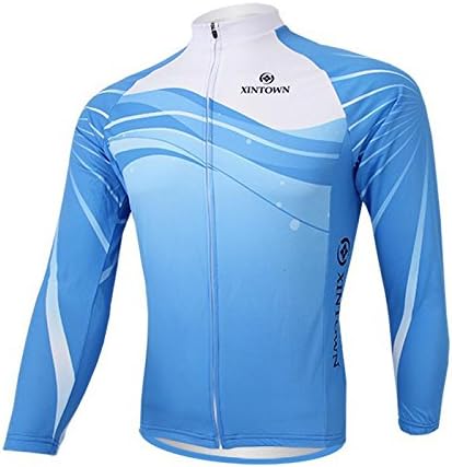 (Express Shipping)(set size:L) (recommend one size larger) permance perspiration Men Long Jersey Sleeve Jerseys vest Cycling breathable For windbreaker new