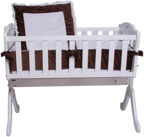 Snuggle Bedding Diamond Cradle Bedding Set, Chocolate