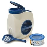Petmate 22501 LitterLocker Plus with Microban, White/Planet Blue