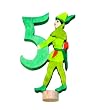 Birthday Ring Decoration - Robin Hood "5"